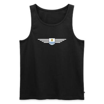 T-shirt de l’Uruguay – parfait pour les fans - Débardeur bio Premium Homme - noir - Devant - Michal (187cm)