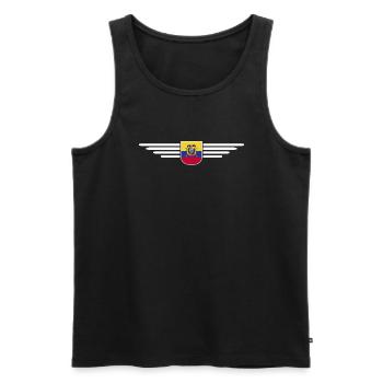 Ecuador Fans T-Shirt Design - Männer Premium Bio Tank Top - Schwarz - Vorne - Michal (187cm)