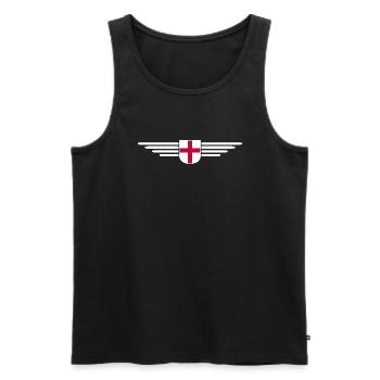 England Fan T-Shirt Design - Men's Premium Organic Tank Top - black - Front - Michal (187cm)