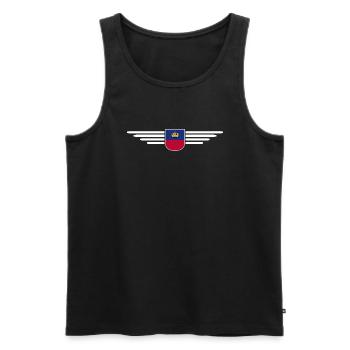 Conception de t-shirt Liechtenstein pour les fans - Débardeur bio Premium Homme - noir - Devant - AI Model Male 178 light (178cm)