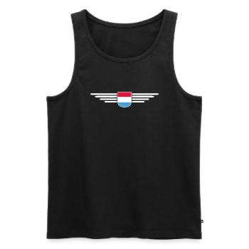 Design de t-shirt luxembourgeois pour les fans - Débardeur bio Premium Homme - noir - Devant - AI Model Male 178 light (178cm)