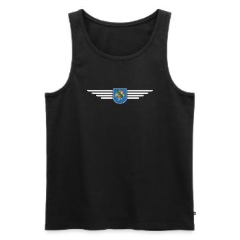 Oklahoma Fan T-Shirt – Perfekt für Fans - Männer Premium Bio Tank Top - Schwarz - Vorne - AI Model Male 178 light (178cm)
