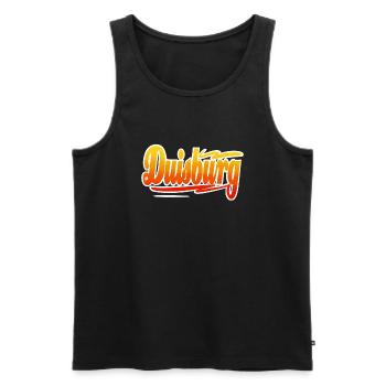 Duisburg - Männer Premium Bio Tank Top - Schwarz - Vorne - Michal (187cm)