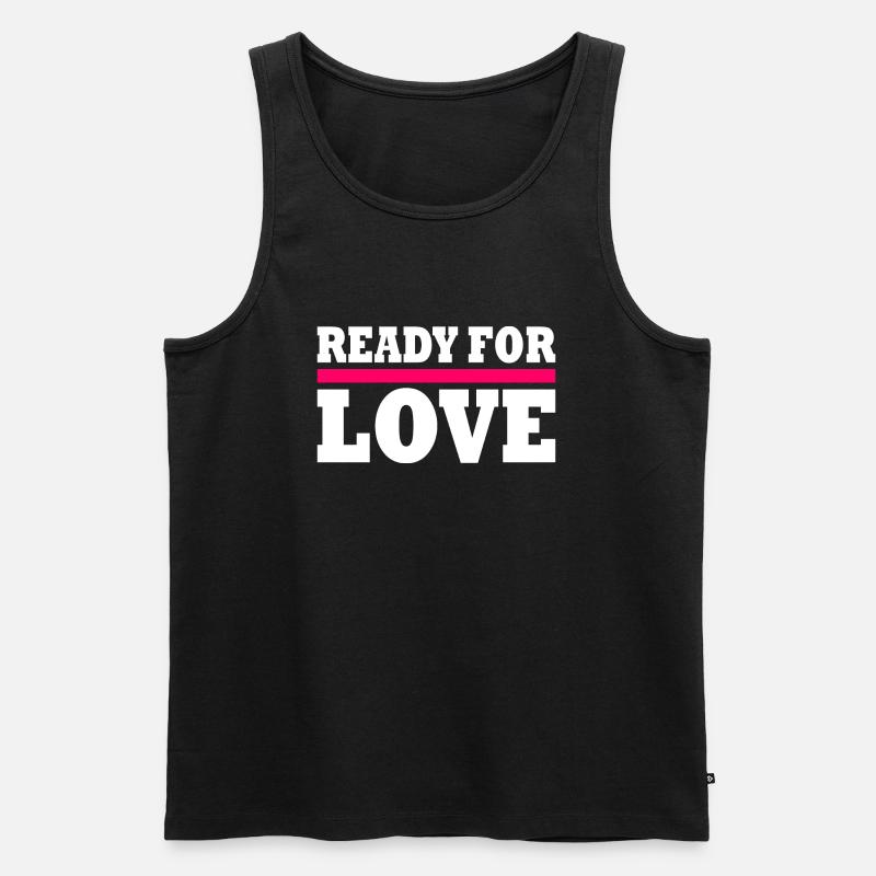 Ready for love - Männer Premium Bio Tank Top - Schwarz