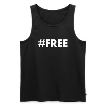 Free - Männer Premium Bio Tank Top - Schwarz - Vorne - Michal (187cm)