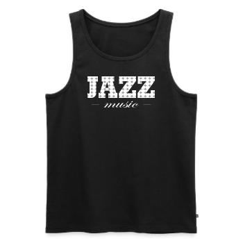 Jazz Music Vintage - Männer Premium Bio Tank Top - Schwarz - Vorne - Michal (187cm)