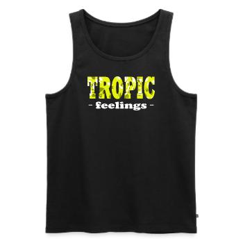 Tropic Feelings Tropical - Männer Premium Bio Tank Top - Schwarz - Vorne - AI Model Male 178 light (178cm)