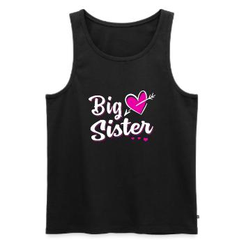 Big Sister - Big sister sibling baby - Men's Premium Organic Tank Top - black - Front - Michal (187cm)