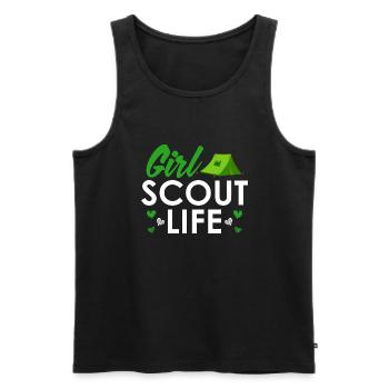 Scout Girl Life - Scouts Girl Scouts - Débardeur bio Premium Homme - noir - Devant - AI Model Male 178 light (178cm)