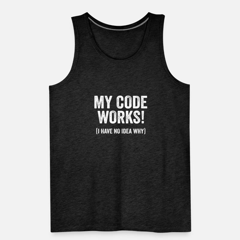 Lustiger Programmierer Entwickler-Code Humor Zitat Männer Premium Bio Tank Top