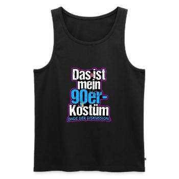 Mein Neunziger Kostüm 90er 80er 70er Party Retro - Männer Premium Bio Tank Top - Schwarz - Vorne - Michal (187cm)