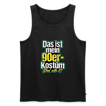 Mein Neunziger Kostüm 90er 80er 70er Party Retro - Männer Premium Bio Tank Top - Schwarz - Vorne - Michal (187cm)