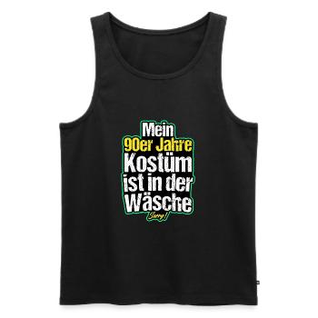 Kostüm in der Wäsche Retro Neunziger 90er 80er - Männer Premium Bio Tank Top - Schwarz - Vorne - Michal (187cm)