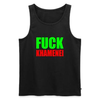 Fuck khamenei Chamenei - iran - Men's Premium Organic Tank Top - black - Front - AI Model Male 178 light (178cm)