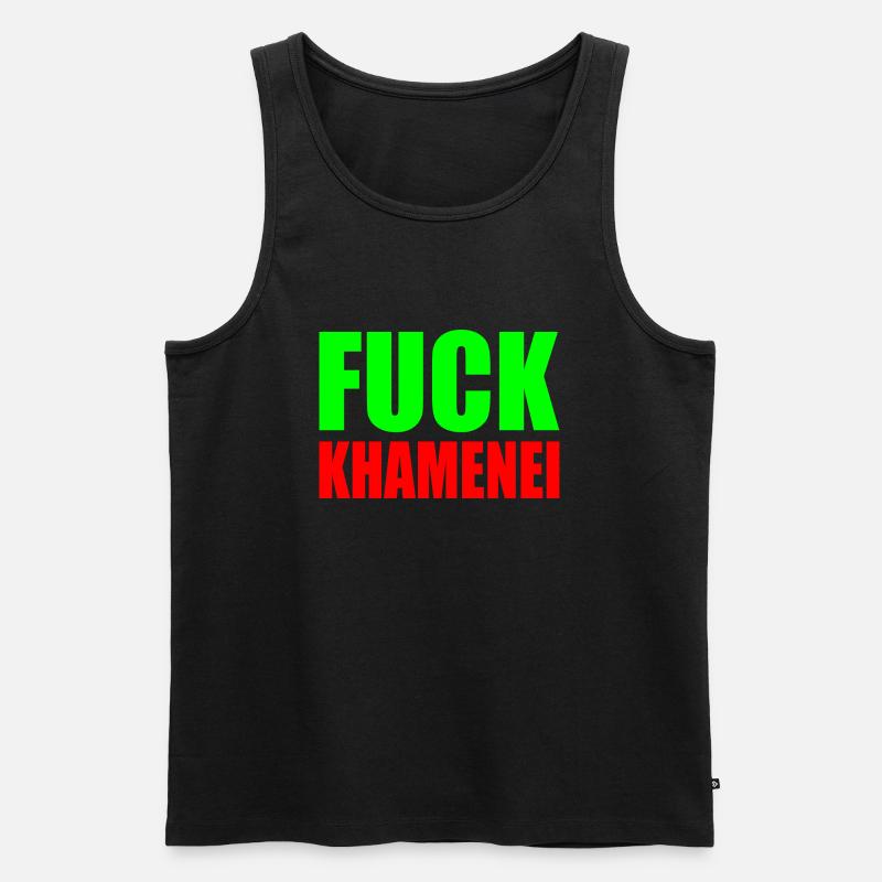 Fuck khamenei Chamenei - iran - Männer Premium Bio Tank Top - Schwarz
