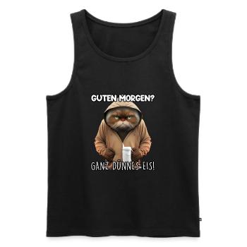 Kaffee Morgenmuffel Mitarbeiter Spruch Kaffee & - Männer Premium Bio Tank Top - Schwarz - Vorne - Michal (187cm)