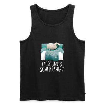 Lieblings Schlafshirt Schaf Schlafanzug - Männer Premium Bio Tank Top - Schwarz - Vorne - Michal (187cm)