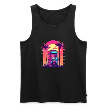 Retro Arcade Controller Game Over Konsolenspieler - Männer Premium Bio Tank Top - Schwarz - Vorne - Michal (187cm)