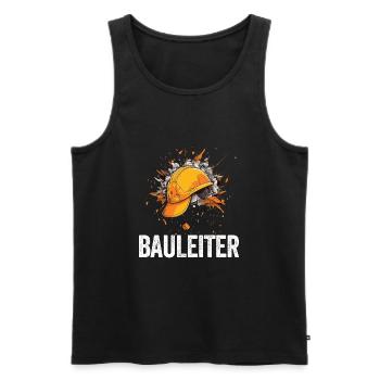 Bauleiter Bauarbeiter Kostüm Bauaurbeiterhelm Helm - Männer Premium Bio Tank Top - Schwarz - Vorne - Michal (187cm)