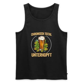 Herren Vatertag Unterhopft Bier Party Männer - Männer Premium Bio Tank Top - Schwarz - Vorne - Michal (187cm)