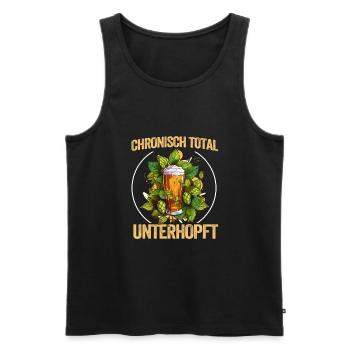 Herren Vatertag Unterhopft Bier Party Männer - Männer Premium Bio Tank Top - Schwarz - Vorne - Michal (187cm)