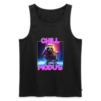 Chill Modus Pandabär Panda Liebhaber Süßes Panda - Männer Premium Bio Tank Top - Schwarz - Vorne - Michal (187cm)