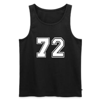 72 - Männer Premium Bio Tank Top - Schwarz - Vorne - AI Model Male 178 light (178cm)
