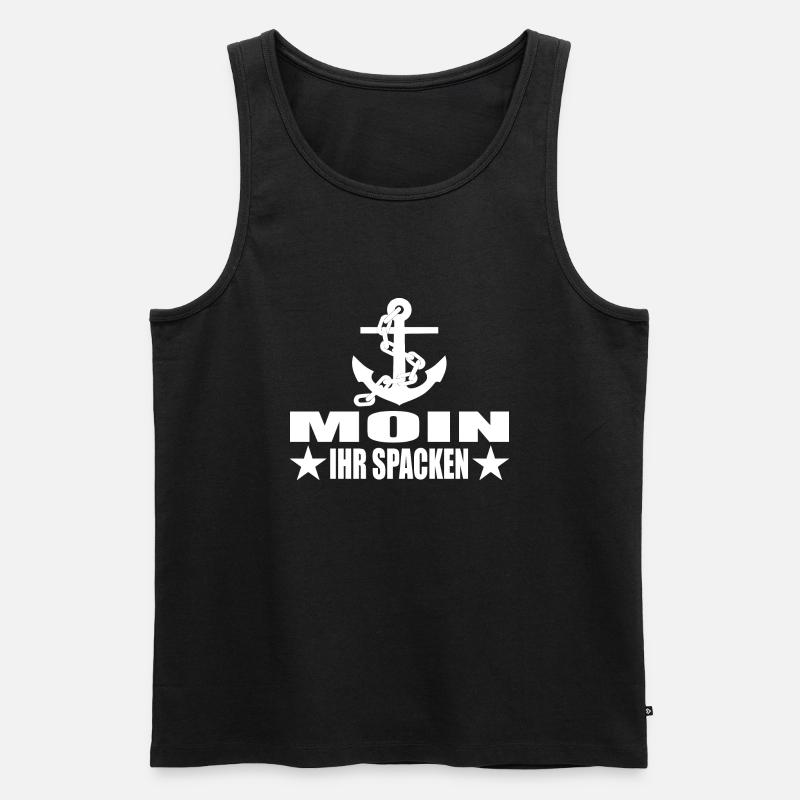 Moin - Männer Premium Bio Tank Top - Schwarz