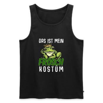 Frosch Kostüm Karneval Froschkünig Verkleidung - Männer Premium Bio Tank Top - Schwarz - Vorne - Michal (187cm)