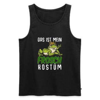 Das ist mein Frosch Kostüm Fasching Karneval - Männer Premium Bio Tank Top - Schwarz - Vorne - Michal (187cm)