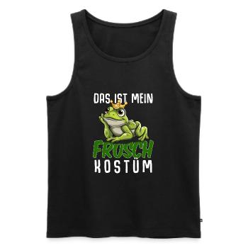 Froschkönig Frosch Kostüm Verkleidung für Karneval - Männer Premium Bio Tank Top - Schwarz - Vorne - Michal (187cm)