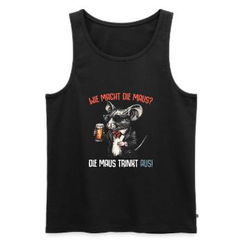 Bier Alkohol Mallorca Party Trink Spruch - Männer Premium Bio Tank Top - Schwarz - Vorne - Michal (187cm)