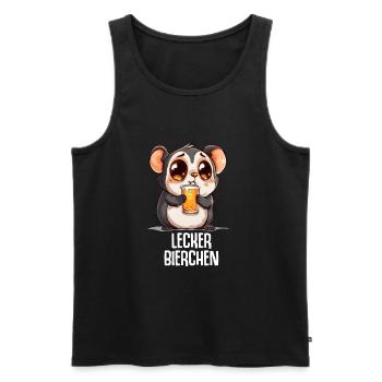 Lecker Bierchen Sad Hamster Meme Bier Mallorca - Männer Premium Bio Tank Top - Schwarz - Vorne - AI Model Male 178 light (178cm)