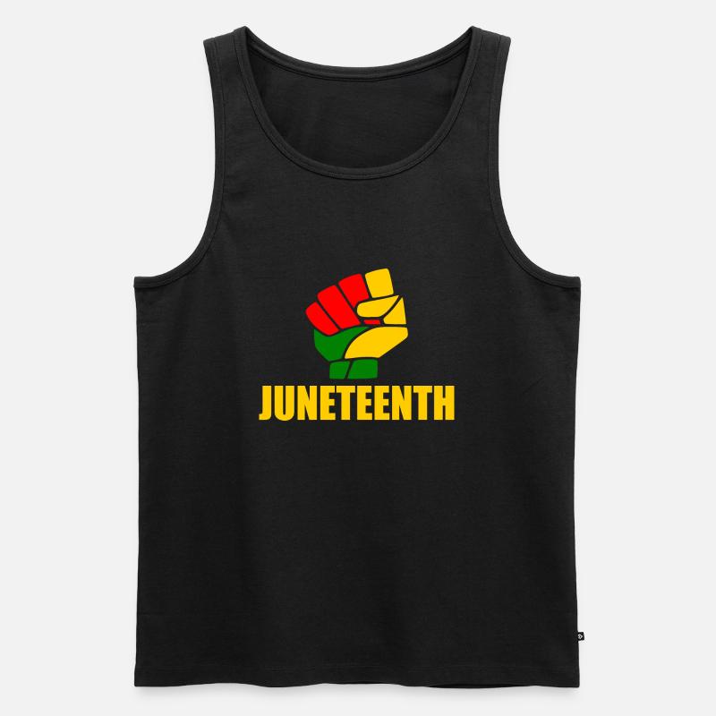 juneteenth - Männer Premium Bio Tank Top - Schwarz