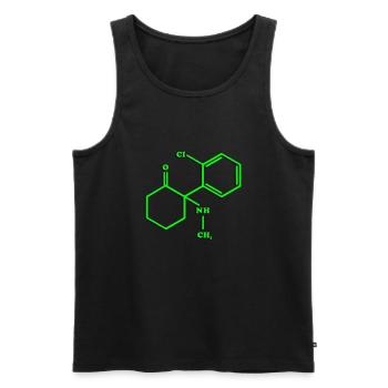 Ketamin - Männer Premium Bio Tank Top - Schwarz - Vorne - Michal (187cm)