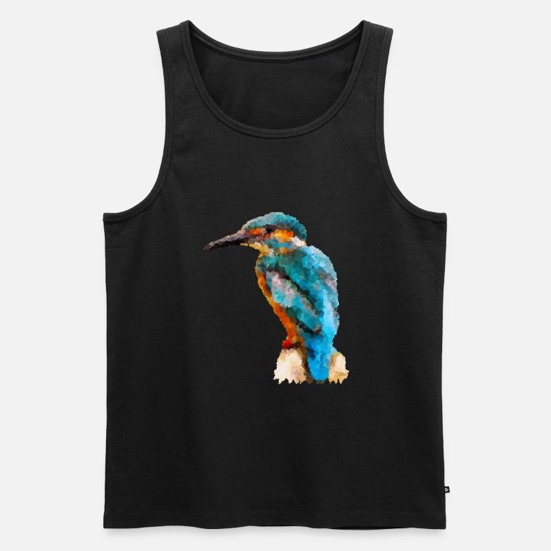 Eisvogel - Männer Premium Bio Tank Top - Schwarz