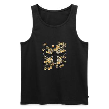 Rettet die Bienen - Männer Premium Bio Tank Top - Schwarz - Vorne - Michal (187cm)