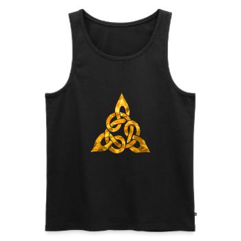 Celtic Knot - Men's Premium Organic Tank Top - black - Front - Michal (187cm)