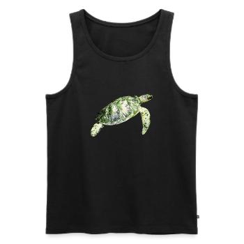 Sea turtle - Men's Premium Organic Tank Top - black - Front - AI Model Male 178 light (178cm)
