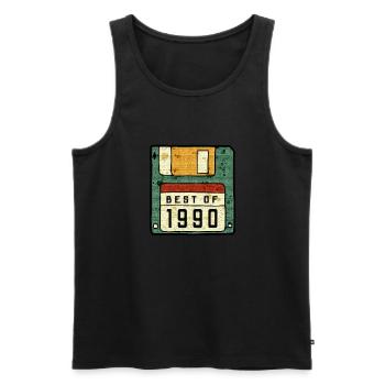 Le meilleur de l'idée de cadeau d'anniversaire de 1990 - Débardeur bio Premium Homme - noir - Devant - Michal (187cm)