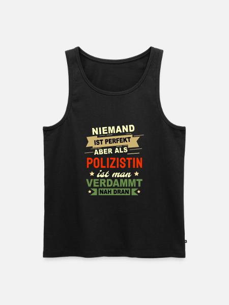 Polizistin Geschenk - Männer Premium Bio Tank Top - Schwarz