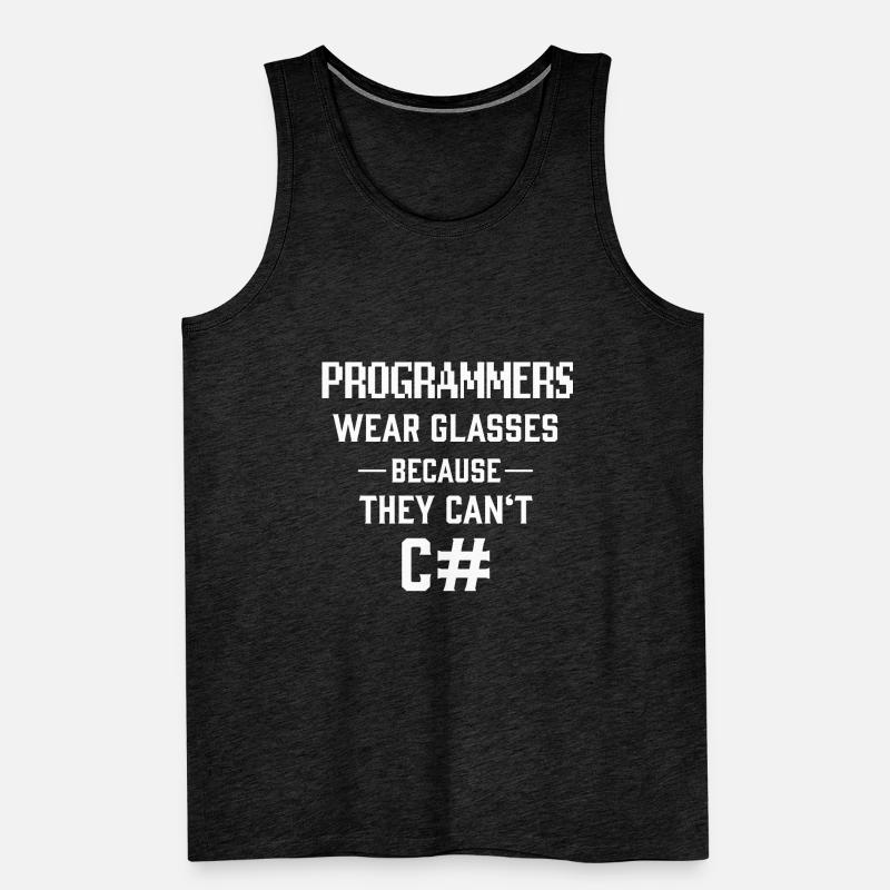 Programmers Can't C# See Sharp Informatiker Witz Männer Premium Bio Tank Top