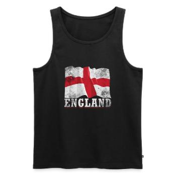 Drapeau de l’Angleterre - Débardeur bio Premium Homme - noir - Devant - AI Model Male 178 light (178cm)