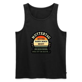 Muttertag 2021 Sprüche Bilder - Männer Premium Bio Tank Top - Schwarz - Vorne - AI Model Male 178 light (178cm)
