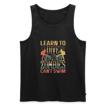 Learn Diving Diving Gift - Men's Premium Organic Tank Top - black - Front - AI Model Male 178 light (178cm)