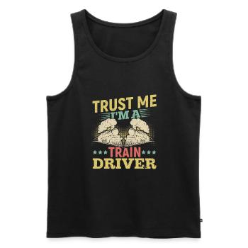 Ich Bin Ein Zugfahrer Geschenk Design - Männer Premium Bio Tank Top - Schwarz - Vorne - AI Model Male 178 light (178cm)
