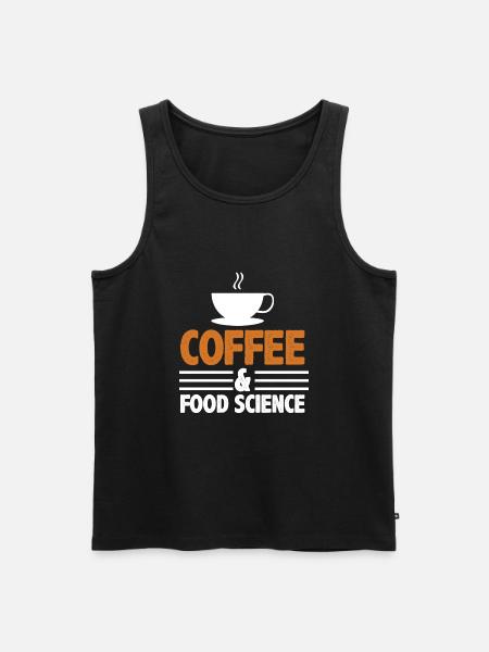 Koffie en Food Science Food Science Lebensmittel - Mannen Premium Bio Tanktop - zwart