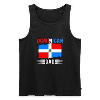 Dominican Father, Dominican Republic - Men's Premium Organic Tank Top - black - Front - Michal (187cm)
