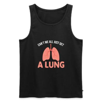 Inhalothérapeute Oxygène Santé pulmonaire Respiration - Débardeur bio Premium Homme - noir - Devant - Michal (187cm)