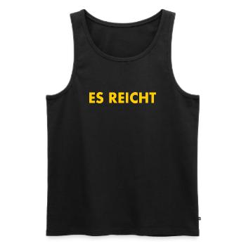Es reicht - Männer Premium Bio Tank Top - Schwarz - Vorne - AI Model Male 178 light (178cm)